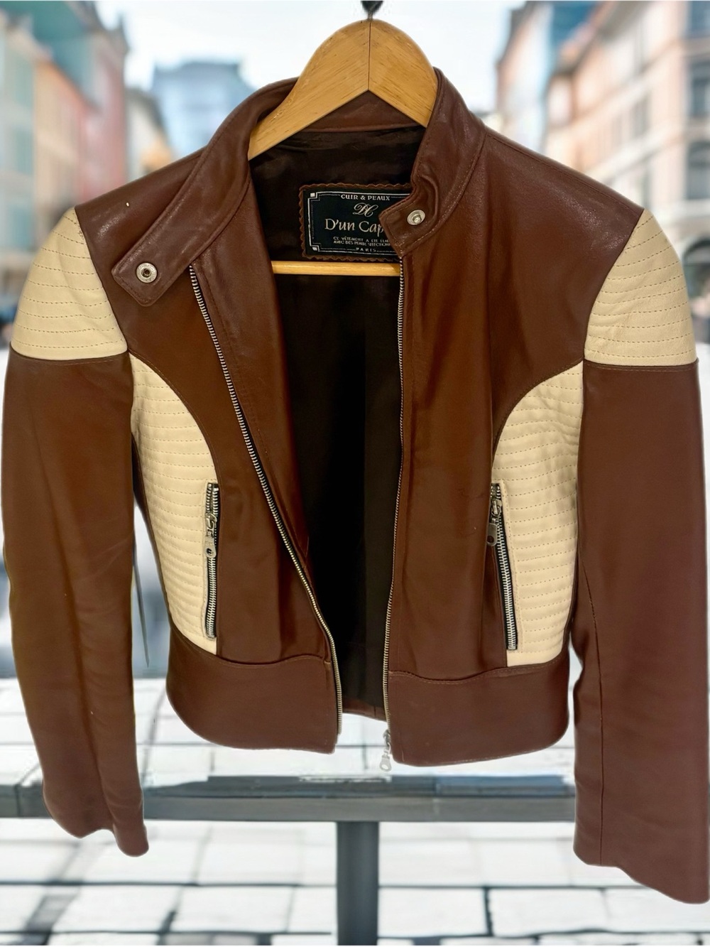 Vintage Parisian Leather anotó Jacket - XS